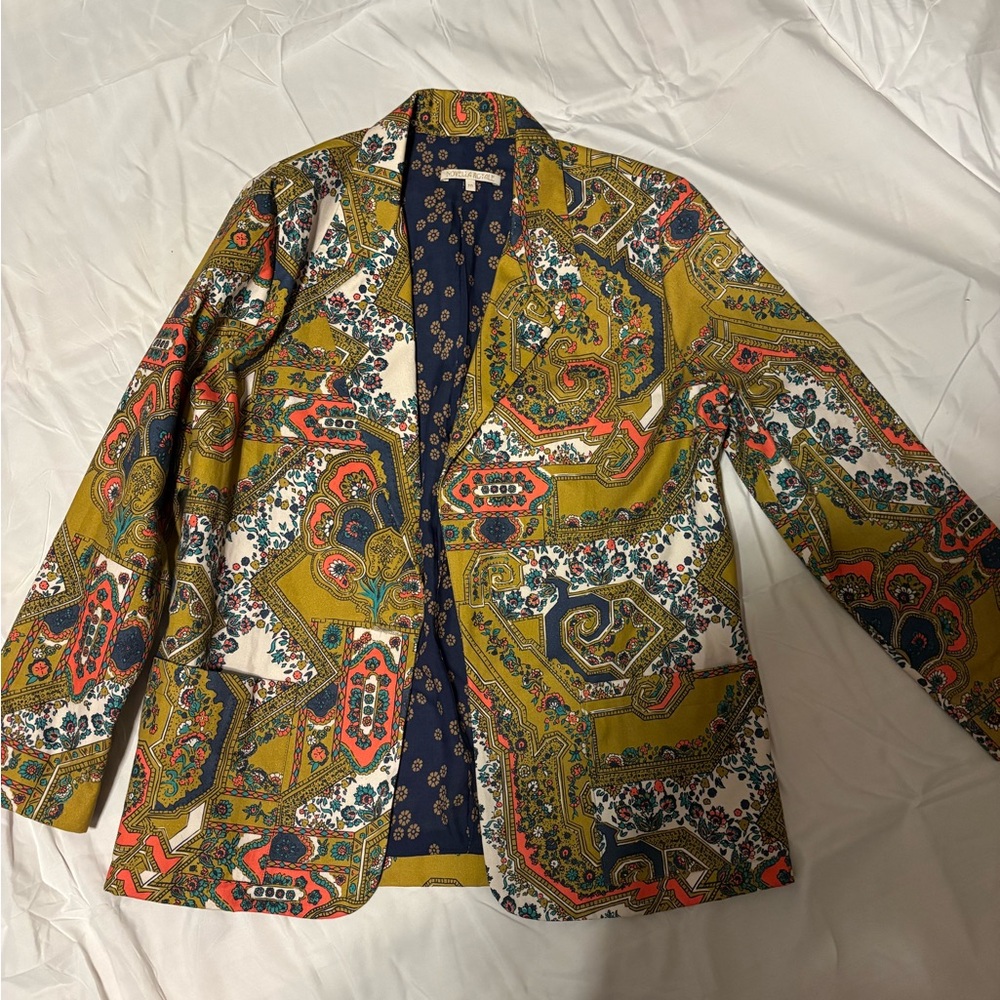 Novella Royale Matching Set Blazer + Flare Pants Size M Boho Festival - Picture 2 of 6